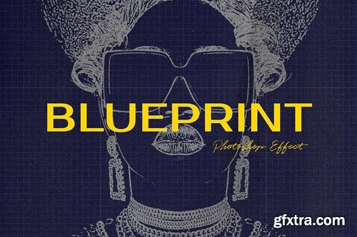 Blueprint Photoshop Effect YJDLR7B