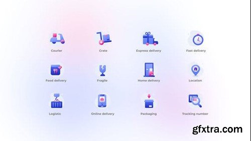 Videohive Delivery - Gradient Icons 47728250 Videohive Delivery - Gradient Icons 47728250