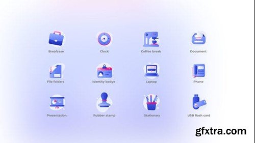 Videohive Office - Gradient Icons 47731401