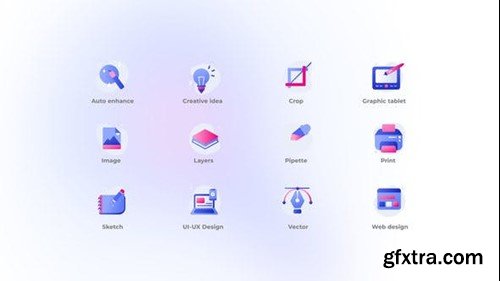 Videohive Design - Gradient Icons 47728269