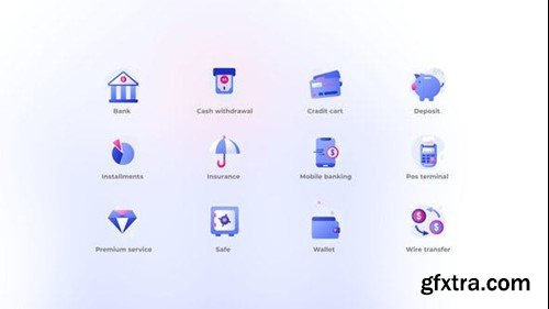 Videohive Banking - Gradient Icons 47725639 Videohive Banking - Gradient Icons 47725639