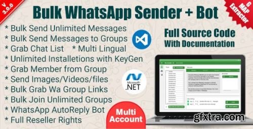 CodeCanyon - WaSender Bulk WhatsApp Sender + Group Sender + WhatsApp Auto Reply Bot (V3.0.0) v3.0.0 - 35762285 - Nulled