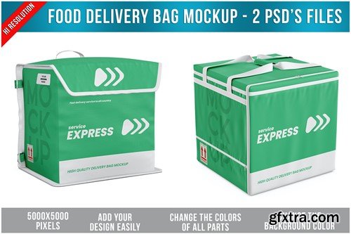 Food Delivery Bag Mockup A9UDT8C Food Delivery Bag Mockup A9UDT8C