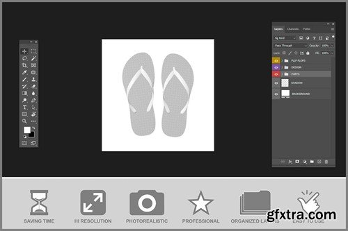 Flip Flops Mockup X2BV5P9
