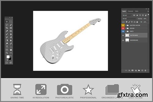 Electric Guitar Mockup CBFNPFH