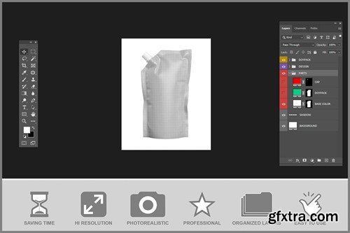 Doypack with Side Cap Mockup SYDFLDY Doypack with Side Cap Mockup SYDFLDY