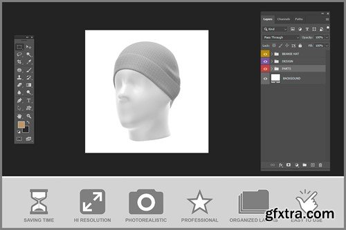 Beanie Hat Mockup 64H82AL