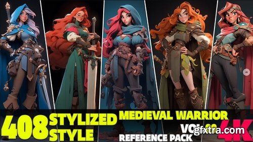 ArtStation - 408 4K Stylized Medieval Warrior Reference Pack Vol.09