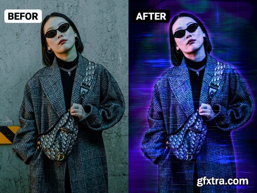 Hologram Photoshop Effect N9EQK7R