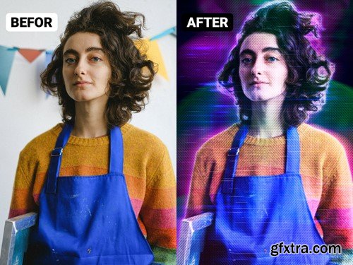 Hologram Photoshop Effect N9EQK7R