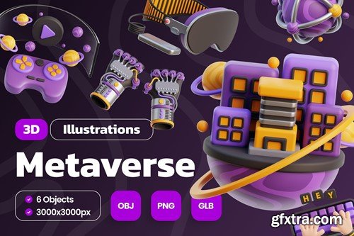 Metaverse 3D Illustrations V9KDEB2