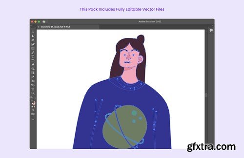 Street Fashion Flat Characters MJDS3F8