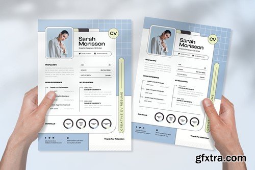 Pop Graphic Designer CV Resume DE5FD7P