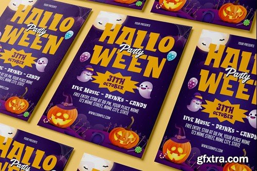 Halloween Party Flyer DJYVPMM