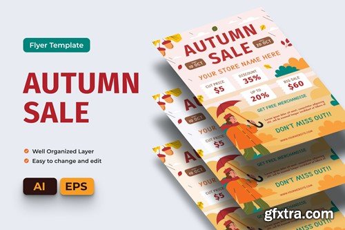 Autumn Sale Promo Flyer Ai & EPS Template GAYJAA7 Autumn Sale Promo Flyer Ai & EPS Template GAYJAA7