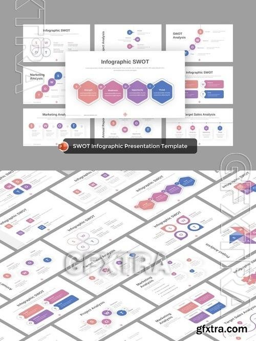 SWOT Business Analytic PowerPoint Template YP5UF8T