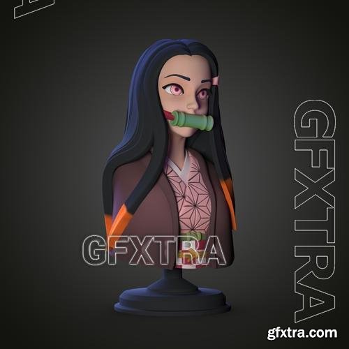 Demon Slayer Nezuko Bust &ndash; 3D Print Model