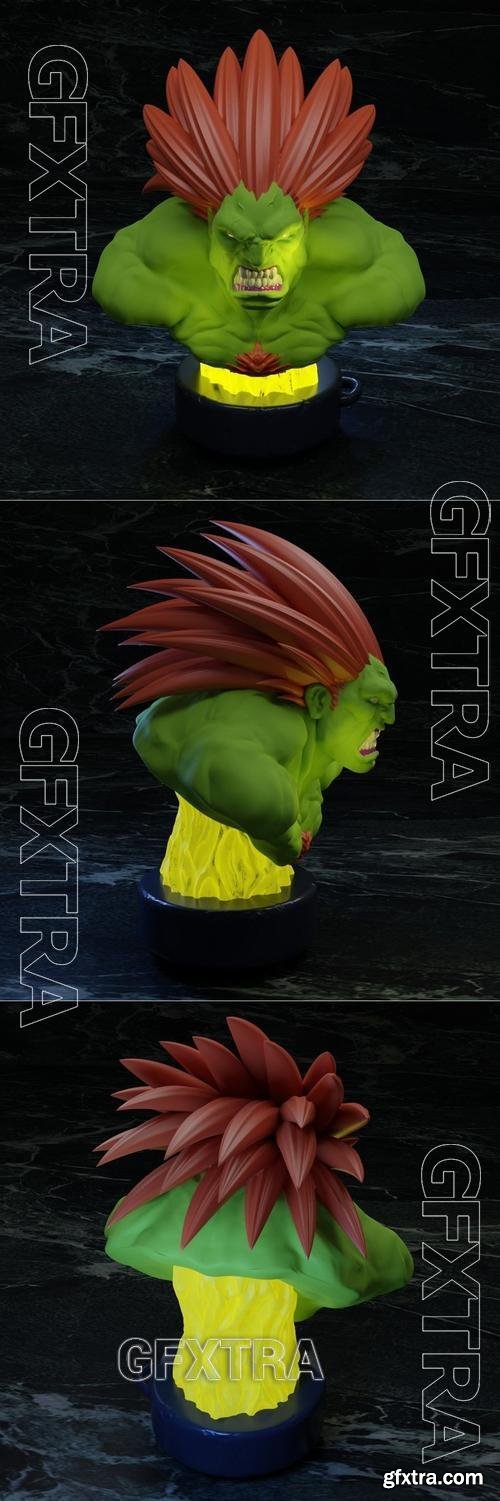 Blanka Bust - Street Fighter &ndash; 3D Print Model