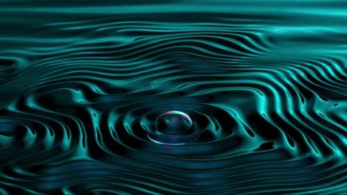 Videohive - The Surface of the Water Art Background Trending 3d Motion Design The Rainbow Drop Turns Into a Cube - 47745296 - 47745296