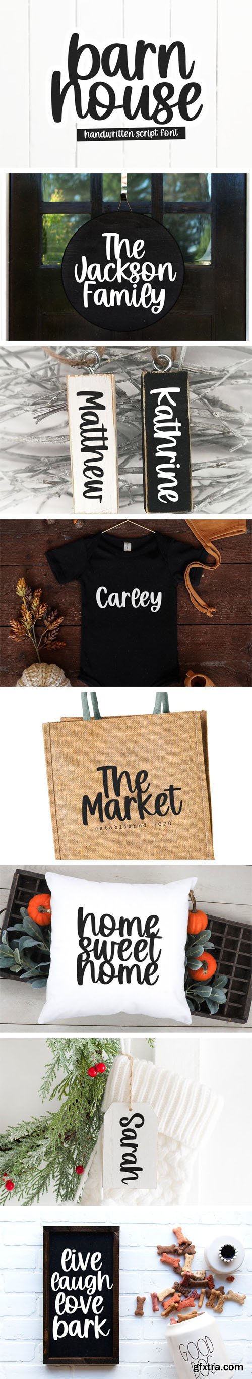 Barnhouse Handwritten Script Font