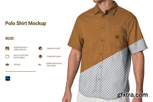 Polo Shirt Mockup LPVUEZJ