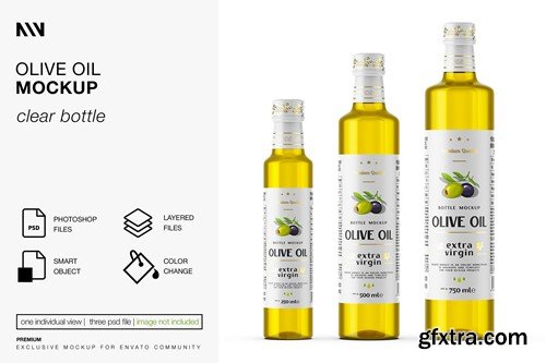 Olive Oil Bottle Mockup QTLN4GU