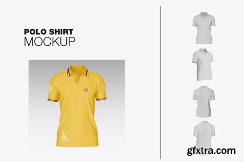 Short Sleeve Polo Shirt Mockup BAXQPXM