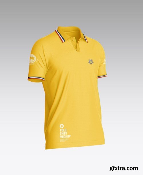 Short Sleeve Polo Shirt Mockup BAXQPXM