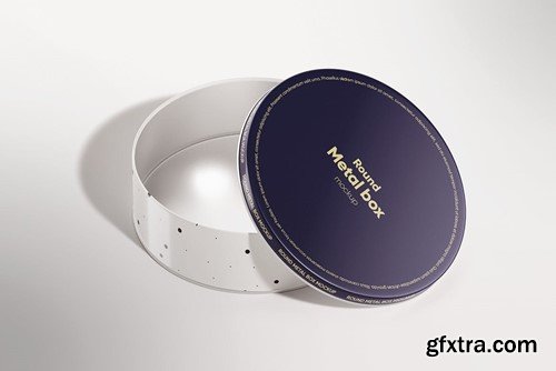 Round Metal Box Mockup DAVCLXD Round Metal Box Mockup DAVCLXD