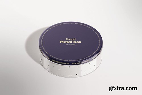 Round Metal Box Mockup DAVCLXD Round Metal Box Mockup DAVCLXD