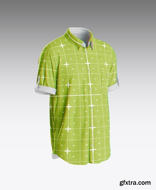 Short Sleeve Polo Shirt Mockup BTS6JK6