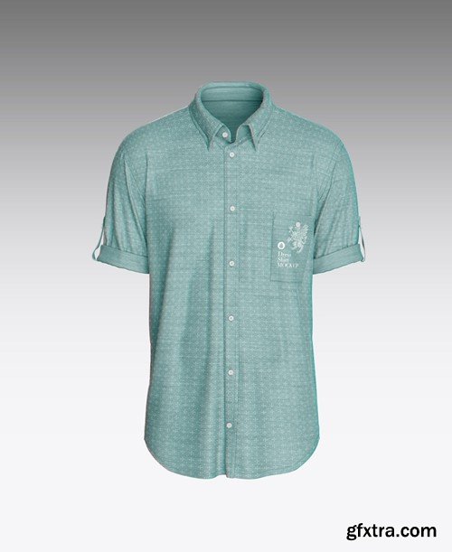 Short Sleeve Polo Shirt Mockup BTS6JK6