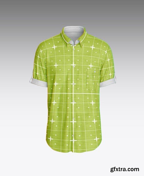 Short Sleeve Polo Shirt Mockup BTS6JK6