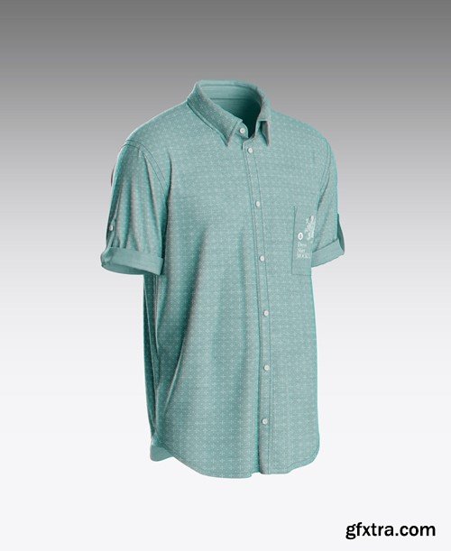 Short Sleeve Polo Shirt Mockup BTS6JK6