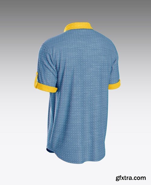 Short Sleeve Polo Shirt Mockup BTS6JK6