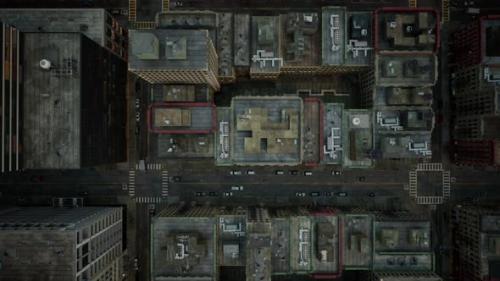 Videohive - Aerial View of New York Downtown Building Roofs - 47787744 - 47787744