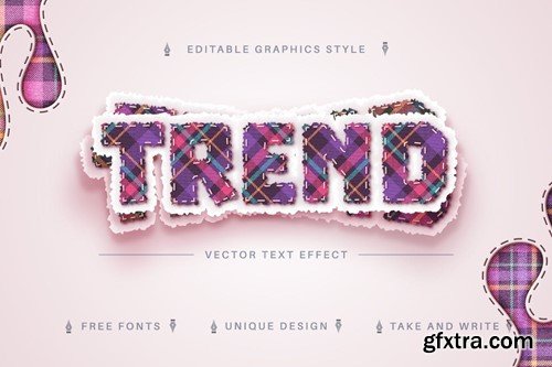 Tartan Textile - Editable Text Effect, Font Style XZ2TNFH Tartan Textile - Editable Text Effect, Font Style XZ2TNFH