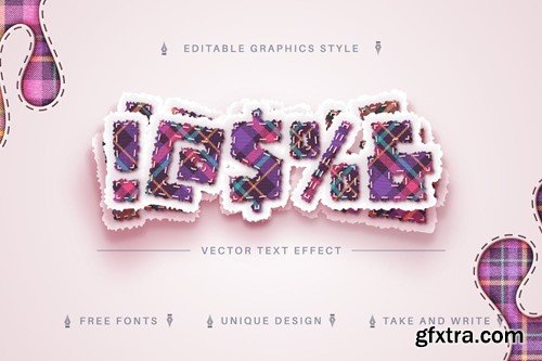 Tartan Textile - Editable Text Effect, Font Style XZ2TNFH Tartan Textile - Editable Text Effect, Font Style XZ2TNFH