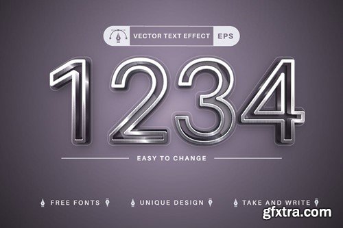 Realistic Steel - Editable Text Effect, Font Style AS4GVET