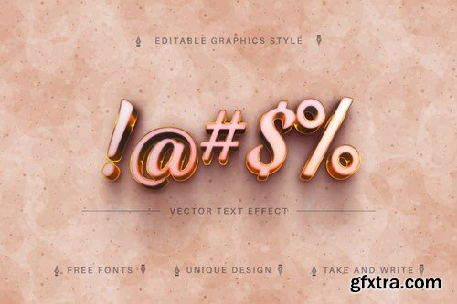 Valentine Gold - Editable Text Effect, Font Style E3T6KLE