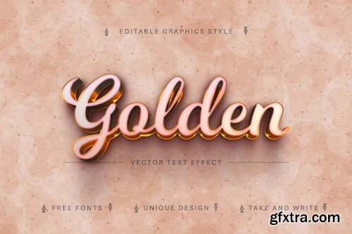 Valentine Gold - Editable Text Effect, Font Style E3T6KLE