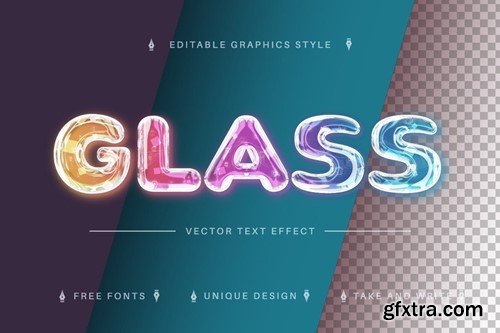 Color Glass - Editable Text Effect, Font Style TBK6MRR