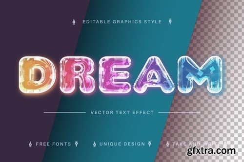 Color Glass - Editable Text Effect, Font Style TBK6MRR