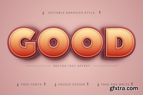 Good 3D - Editable Text Effect, Font Style QRXSLS8
