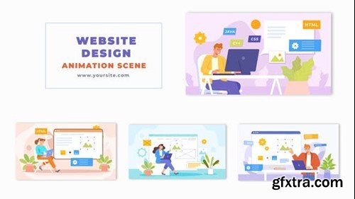 Videohive Animation Scene of Website Designers Working with Vector Graphics 47865112 Videohive Animation Scene of Website Designers Working with Vector Graphics 47865112