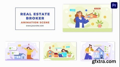 Videohive Vector Animated Real Estate Broker Character 47881453 Videohive Vector Animated Real Estate Broker Character 47881453