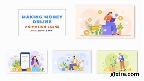 Videohive Smart Online Income Generation Flat Character Animation Scene 47865788 Videohive Smart Online Income Generation Flat Character Animation Scene 47865788