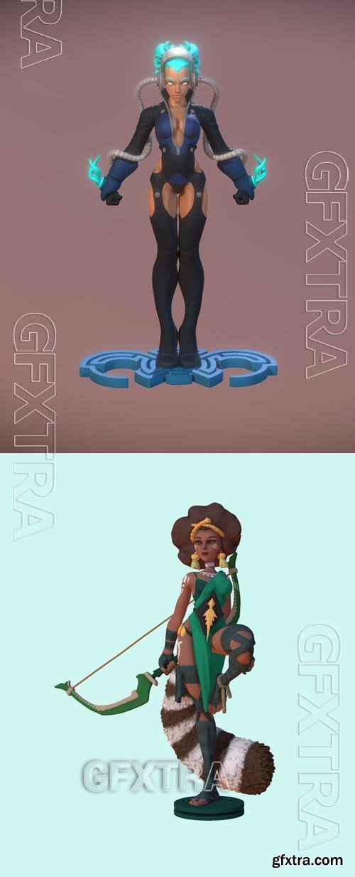 Serina and Maliaka &ndash; 3D Print Model