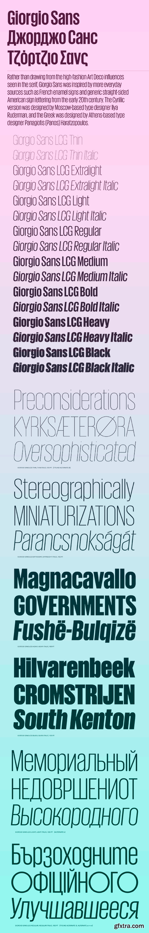 Giorgio Sans LCG Font Family