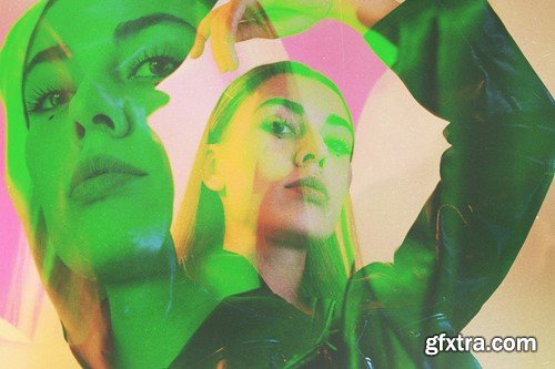 Futuristic Neon Negative Photo Effect HNXBK4R